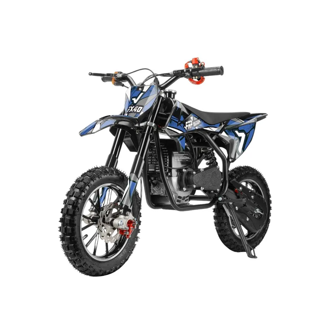 FRP Moto FX40 Ogemaw 40cc Dirt Bike – Automatic, Full Suspension, Dual Disc Brakes (FRP-FX40) Blue