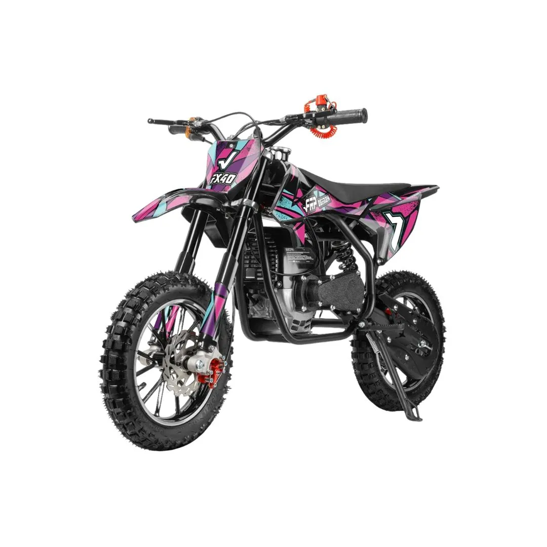 FRP Moto FX40 Ogemaw 40cc Dirt Bike – Automatic, Full Suspension, Dual Disc Brakes (FRP-FX40) Fuschia