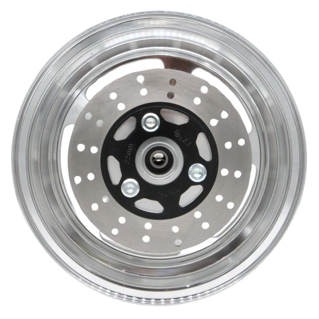 10" GPS Machined Aluminum Front Wheel For Fat Tire Minibikes, 155MM Brake Disc (GPSFTFRONT155)