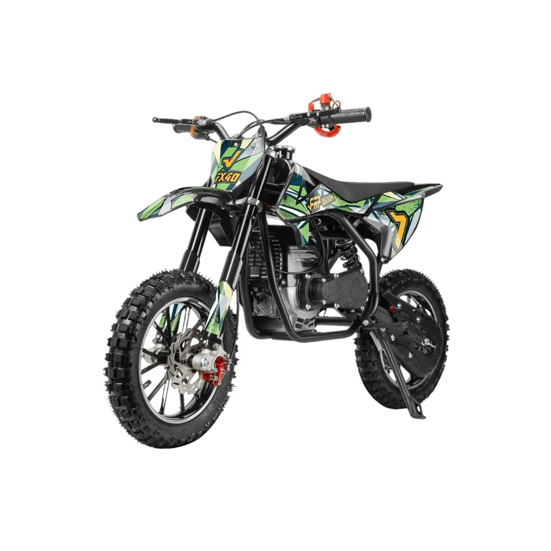FRP Moto FX40 Ogemaw 40cc Dirt Bike – Automatic, Full Suspension, Dual Disc Brakes (FRP-FX40) Green