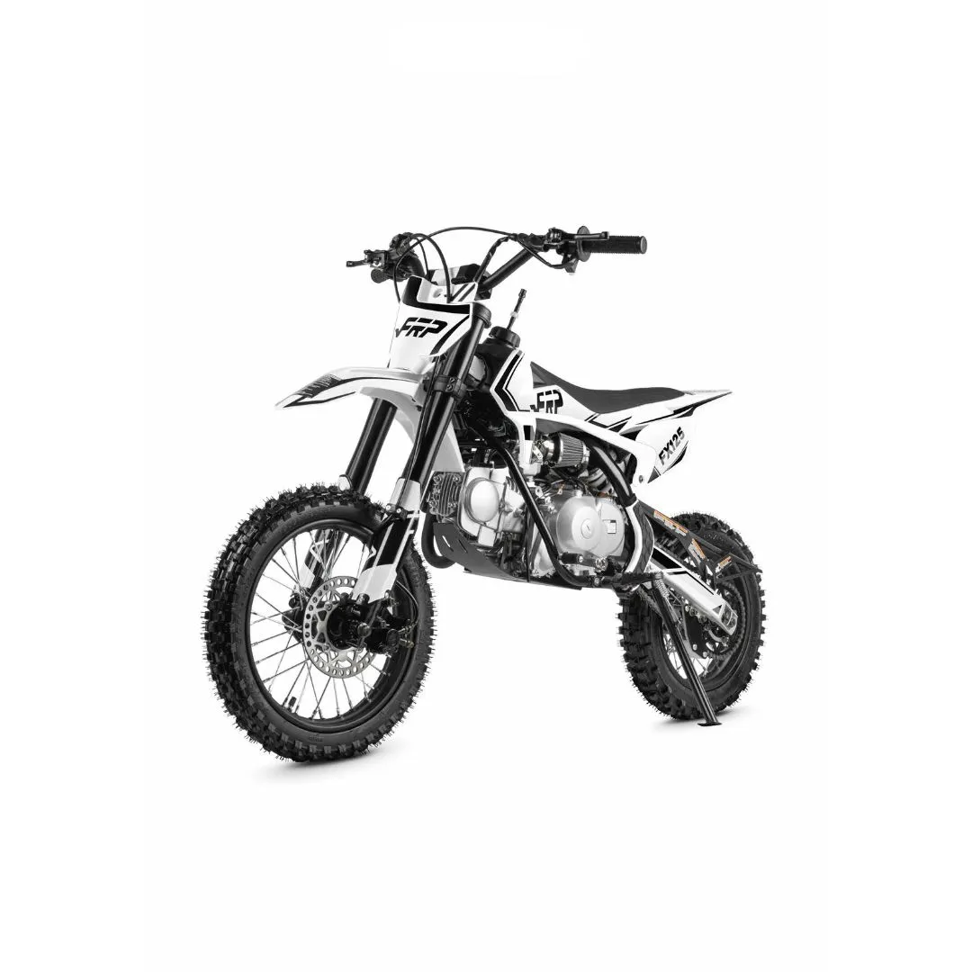FRP Moto FX125 125cc Dirt Bike – 14"/12" Small Wheel, 4-Speed Manual (FRP-FX125SM) White